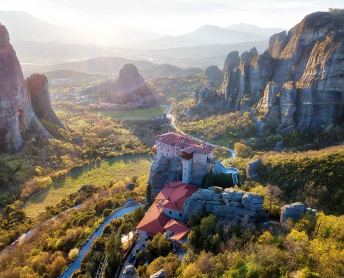 Panoramic View of Meteora, Greece